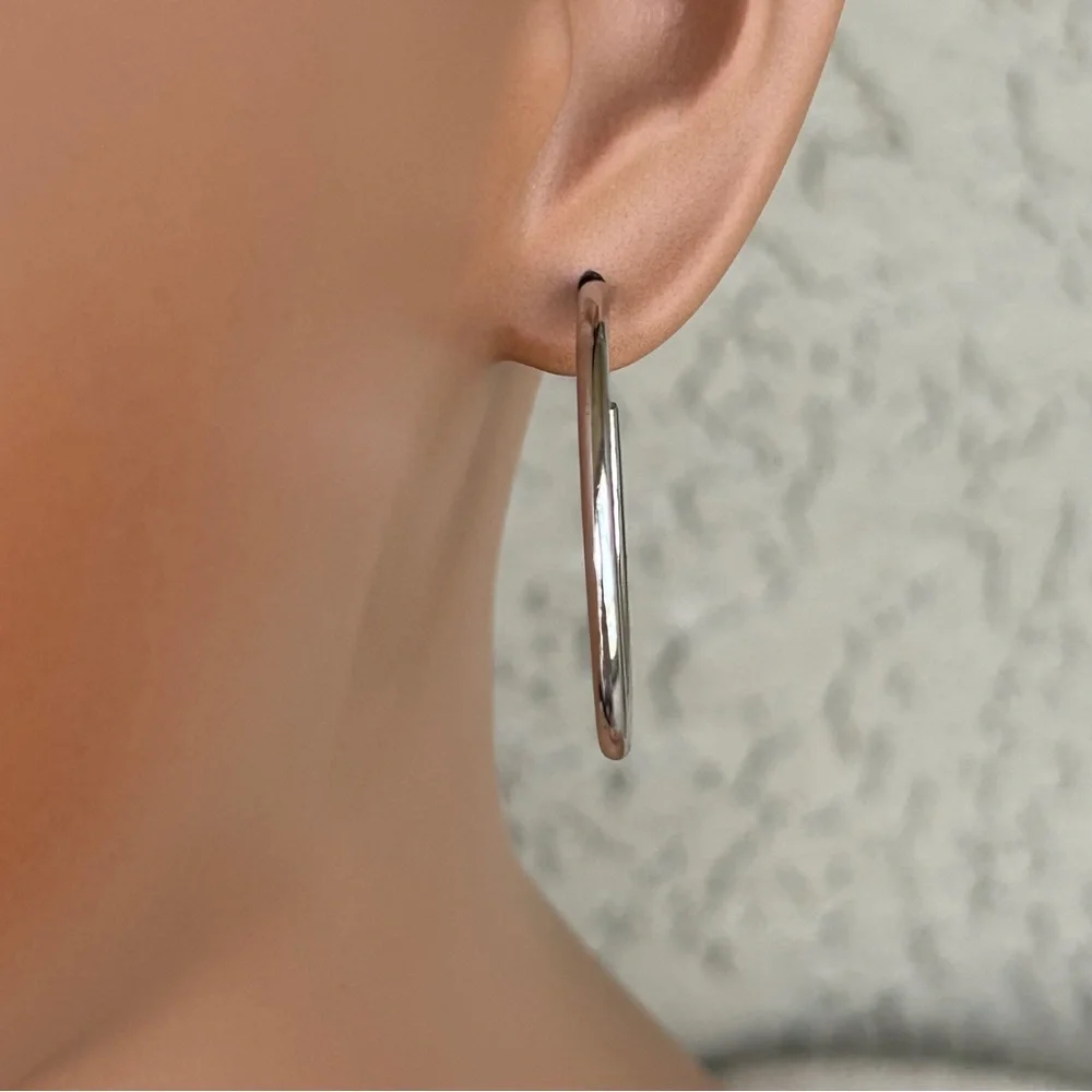 Delicate Silver Hoop Earrings